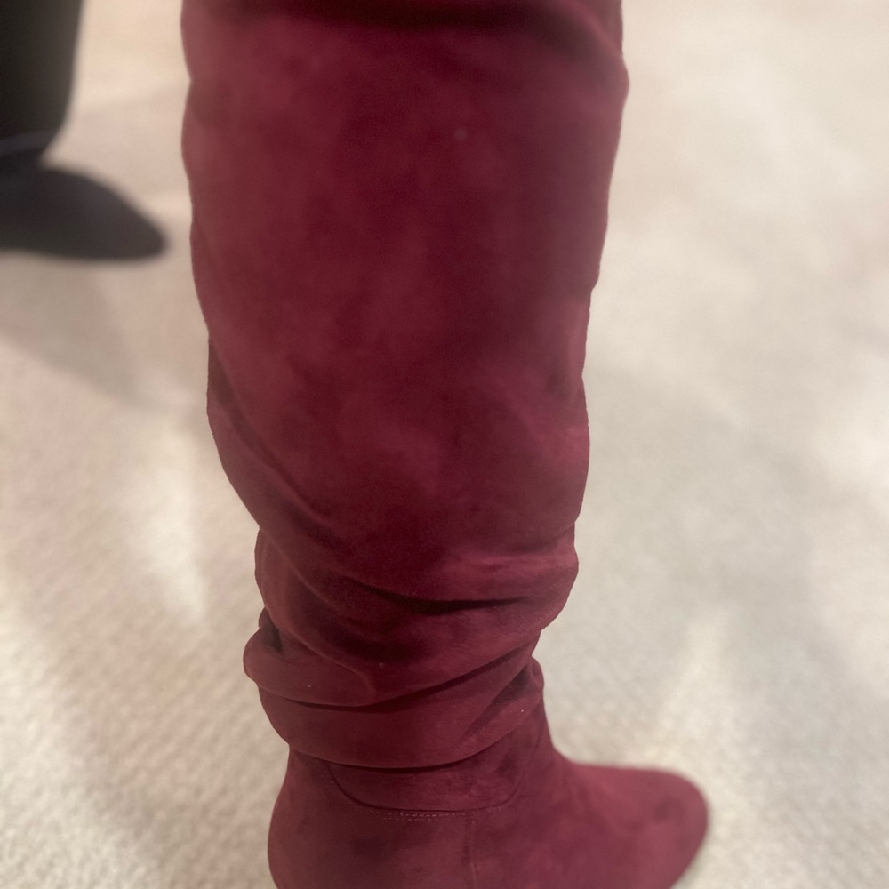 NWT Dressbarn Burgundy Heeled Boots - Picture 10 of 15